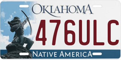 OK license plate 476ULC