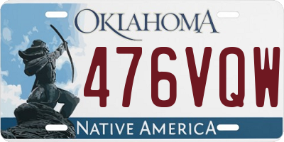 OK license plate 476VQW