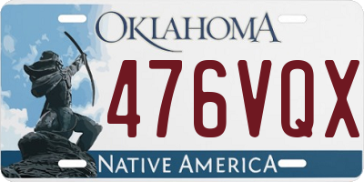 OK license plate 476VQX