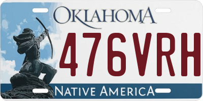 OK license plate 476VRH