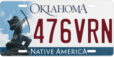 OK license plate 476VRN