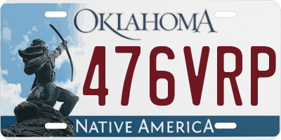 OK license plate 476VRP