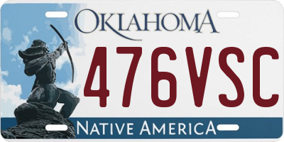 OK license plate 476VSC