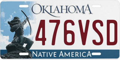 OK license plate 476VSD