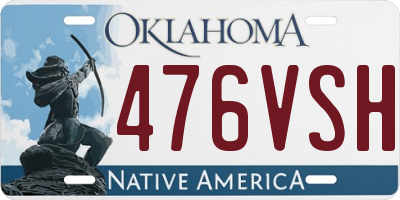 OK license plate 476VSH
