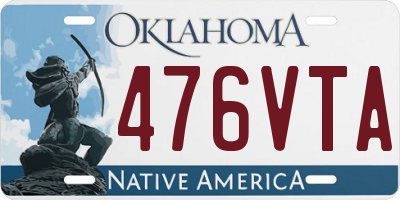 OK license plate 476VTA