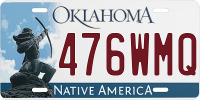 OK license plate 476WMQ
