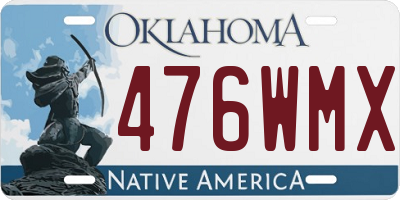 OK license plate 476WMX