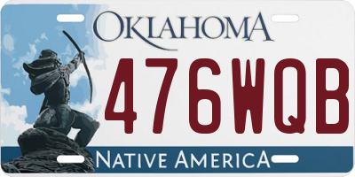 OK license plate 476WQB