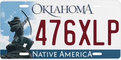 OK license plate 476XLP