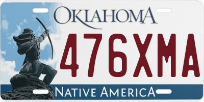 OK license plate 476XMA