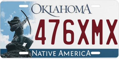 OK license plate 476XMX