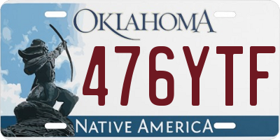 OK license plate 476YTF