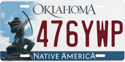 OK license plate 476YWP