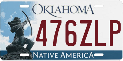 OK license plate 476ZLP