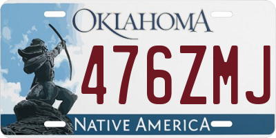 OK license plate 476ZMJ