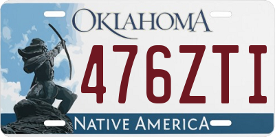 OK license plate 476ZTI