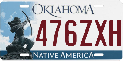 OK license plate 476ZXH