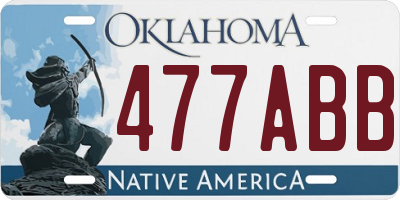 OK license plate 477ABB