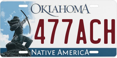 OK license plate 477ACH