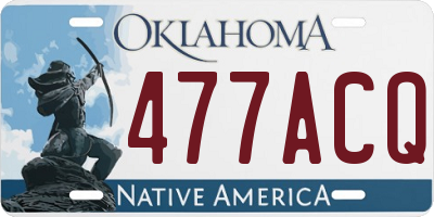 OK license plate 477ACQ
