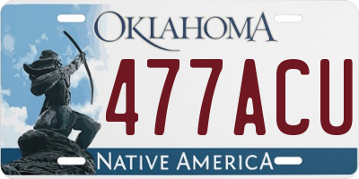 OK license plate 477ACU