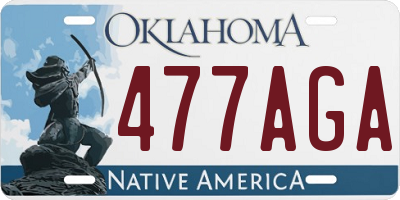 OK license plate 477AGA