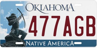 OK license plate 477AGB