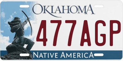 OK license plate 477AGP