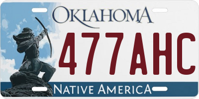 OK license plate 477AHC