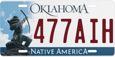 OK license plate 477AIH