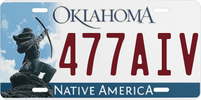 OK license plate 477AIV