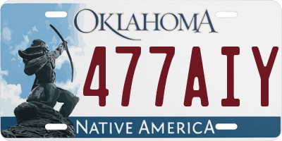 OK license plate 477AIY