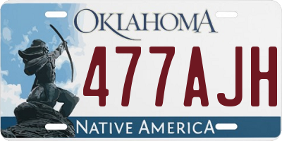 OK license plate 477AJH