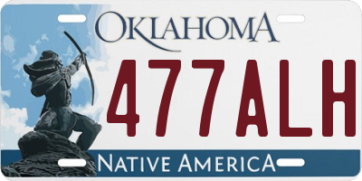 OK license plate 477ALH