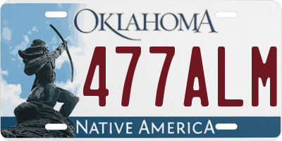 OK license plate 477ALM