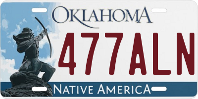 OK license plate 477ALN