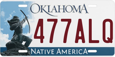 OK license plate 477ALQ