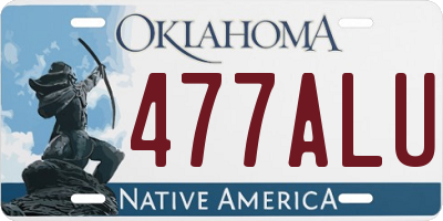OK license plate 477ALU