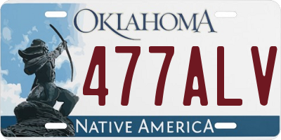 OK license plate 477ALV