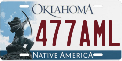 OK license plate 477AML