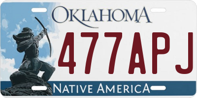 OK license plate 477APJ