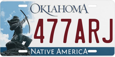 OK license plate 477ARJ