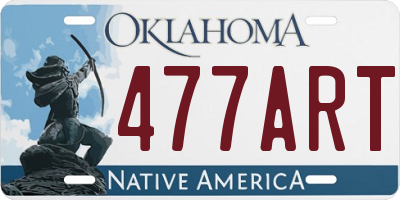 OK license plate 477ART