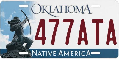 OK license plate 477ATA