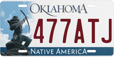 OK license plate 477ATJ