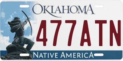 OK license plate 477ATN