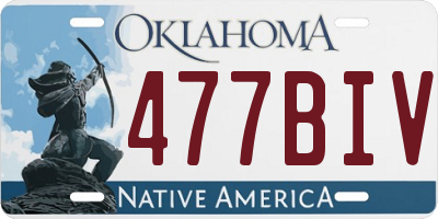 OK license plate 477BIV