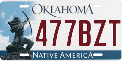 OK license plate 477BZT