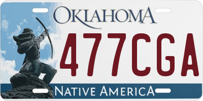 OK license plate 477CGA